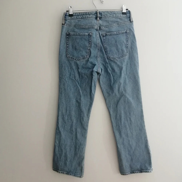 Club Monaco Denim The Kick Crop Flare Jeans High Rise Flare Crop Leg 27 (4) - Picture 4 of 16